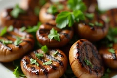 Барбекю из шампиньонов с лавашом