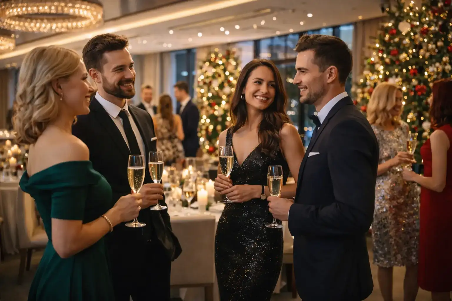 В чем пойти на новогодний корпоратив 2026: стильные идеи для мужчин и женщин