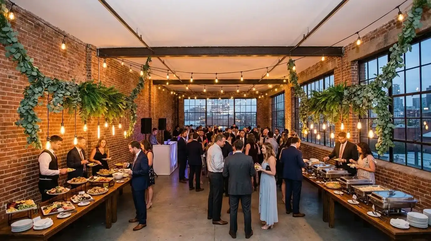 Свадебная вечеринка в стиле лофт.