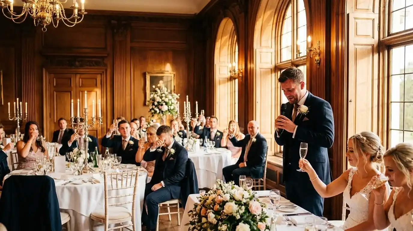 Торжественный тост на свадебном банкете.